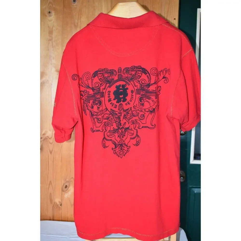 Satin in the Hood Polo Men's Size Large Y2K, Retro - Picture 2 of 3